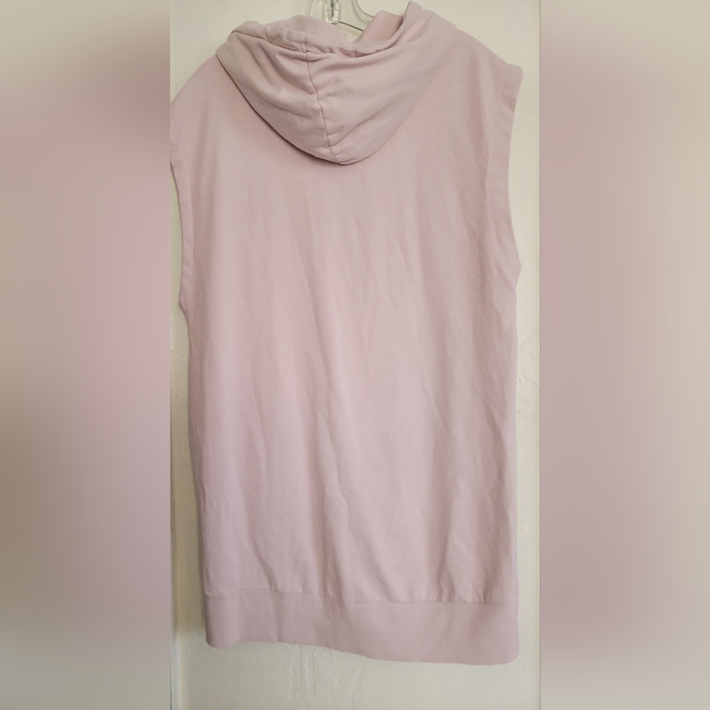 New Zara Pink Washed Plush Sweatshirt Dress Y2K Hoodie 1990 Los Angeles Small - Picture 10 of 15